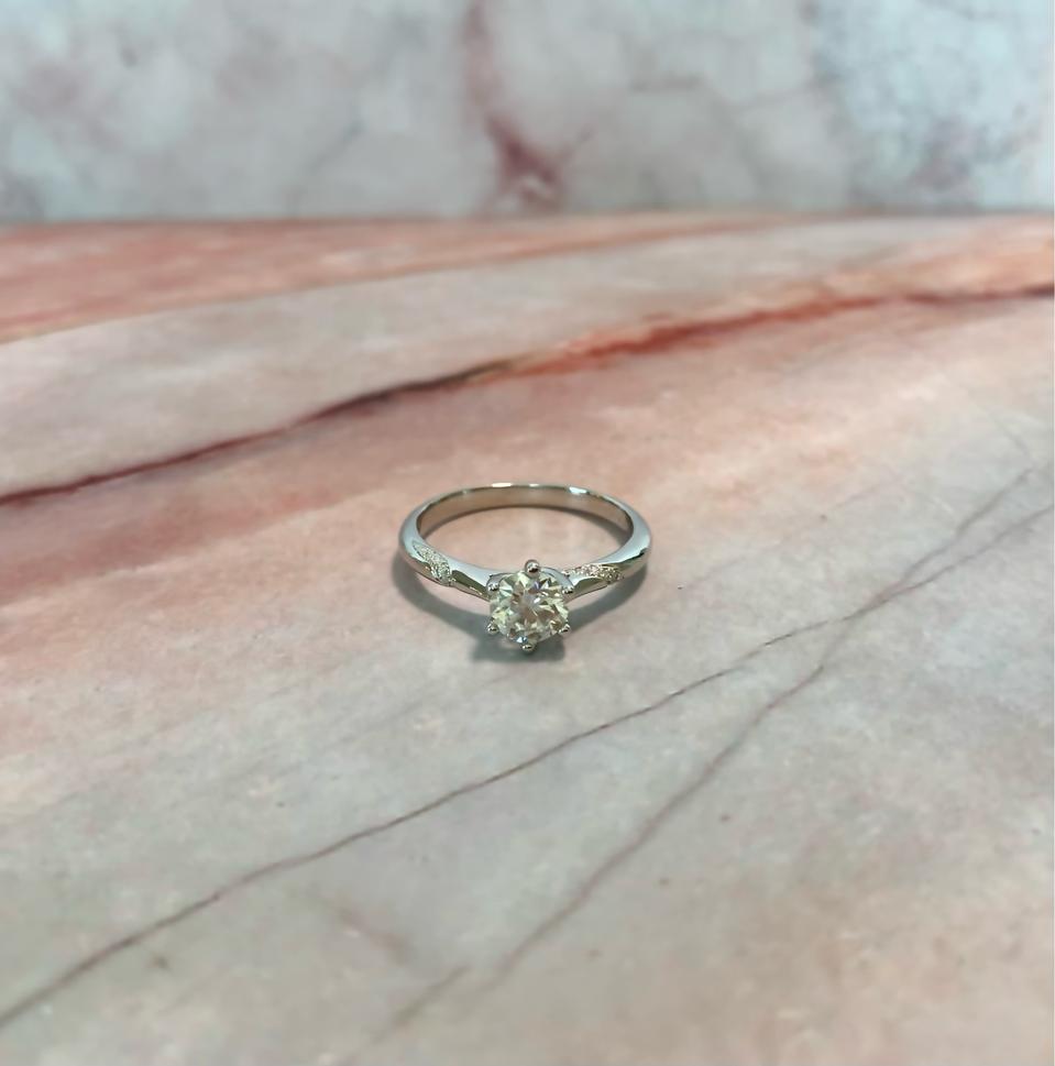 Seiko 정품 모이사나이트 6프롱 925스털링실버 반지