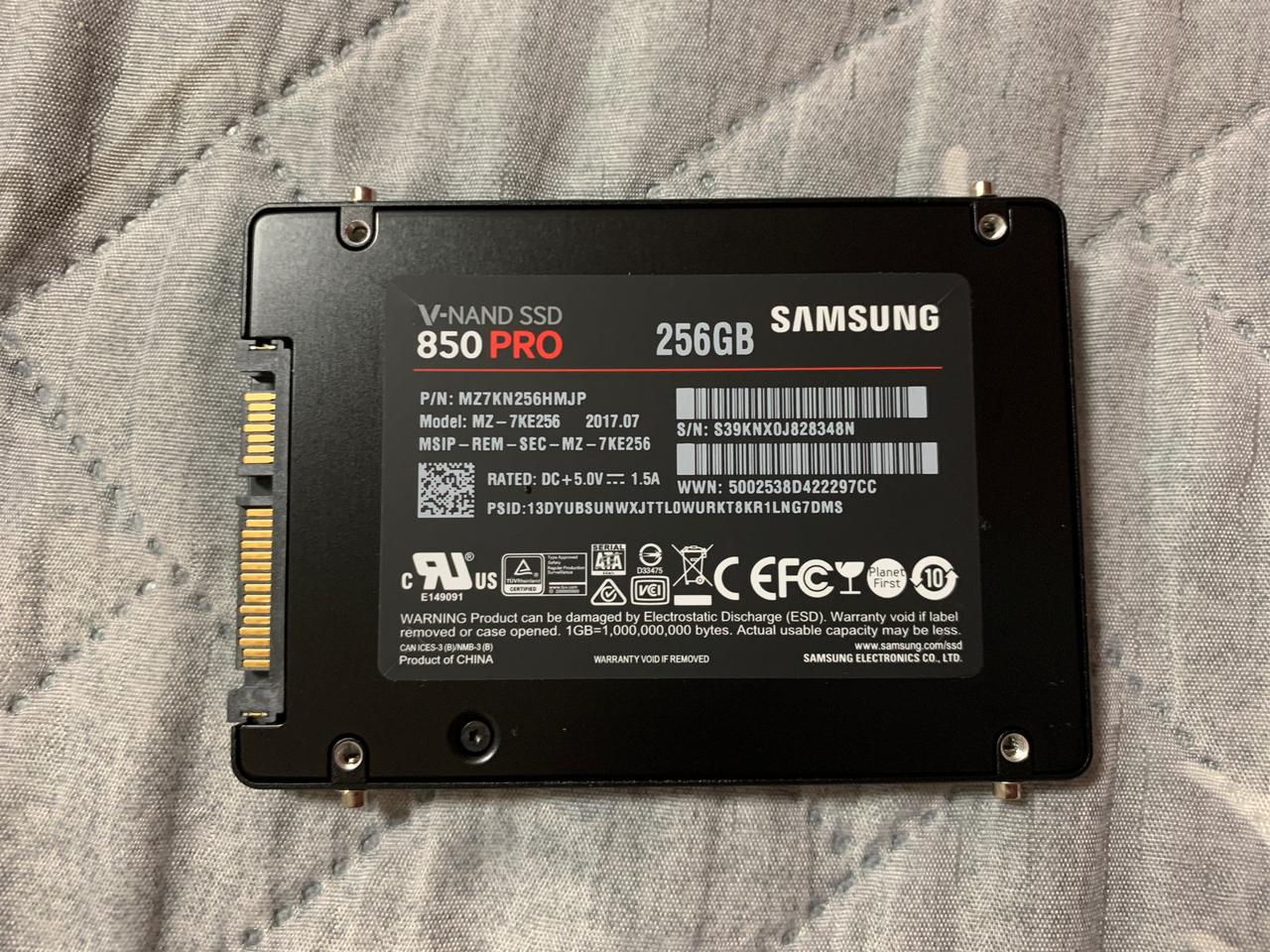 삼성 850pro vnand ssd 256gb