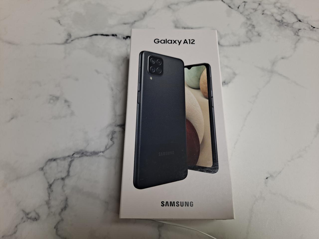 갤럭시 A12 블랙 미사용 풀박스 정상해지 무상AS가능