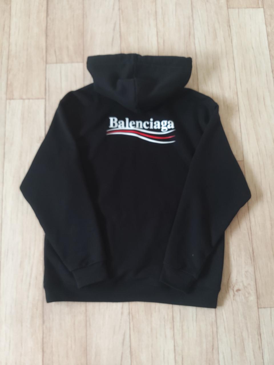 [오버핏 S] 발렌시아가 웨이브로고 후드티