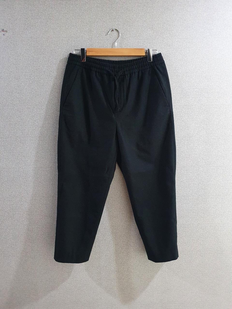 TBJ 울 블랙 테이퍼드 슬랙스 M