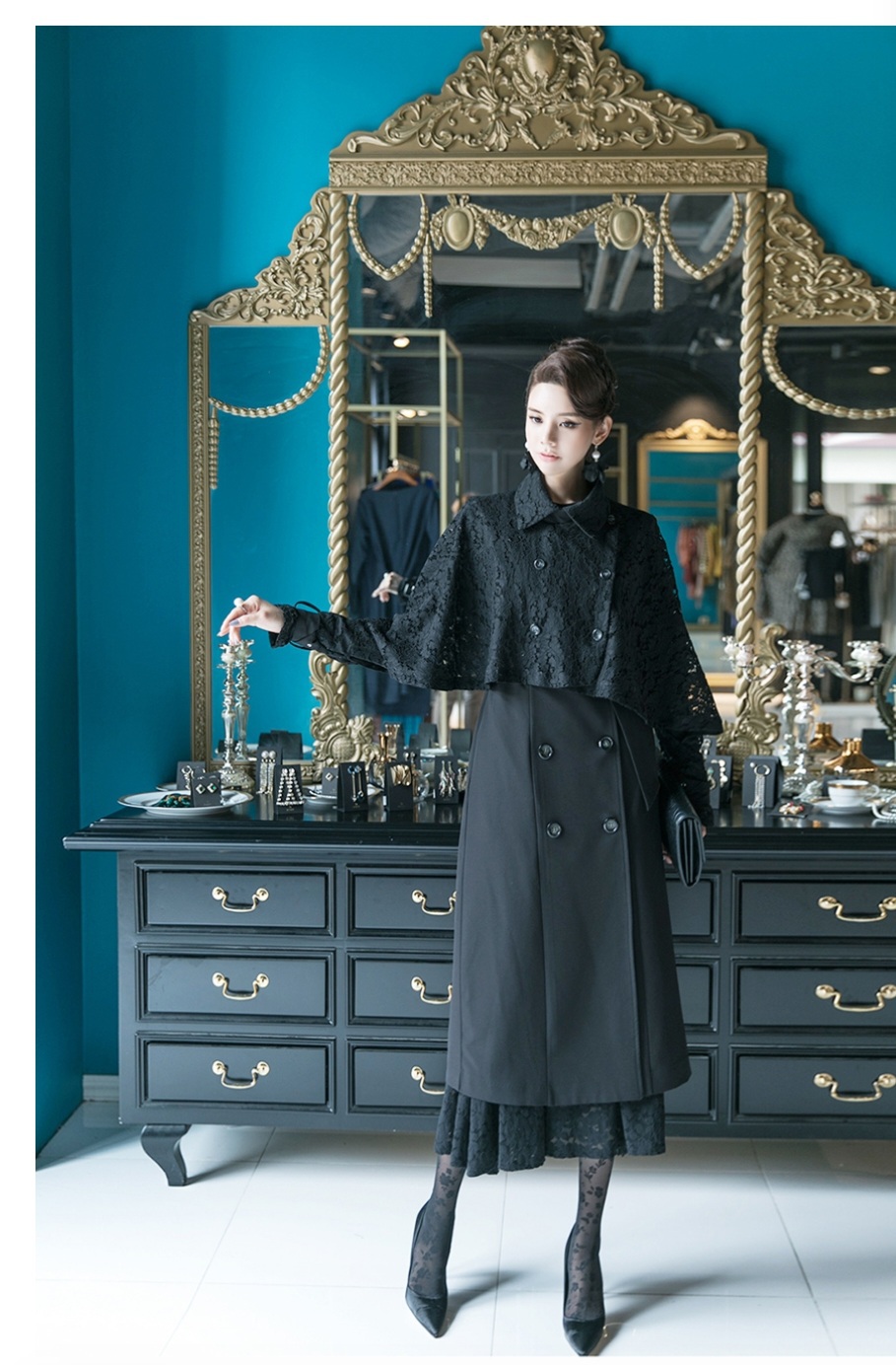 가격내림. 망사원피스+조끼+망사 망또