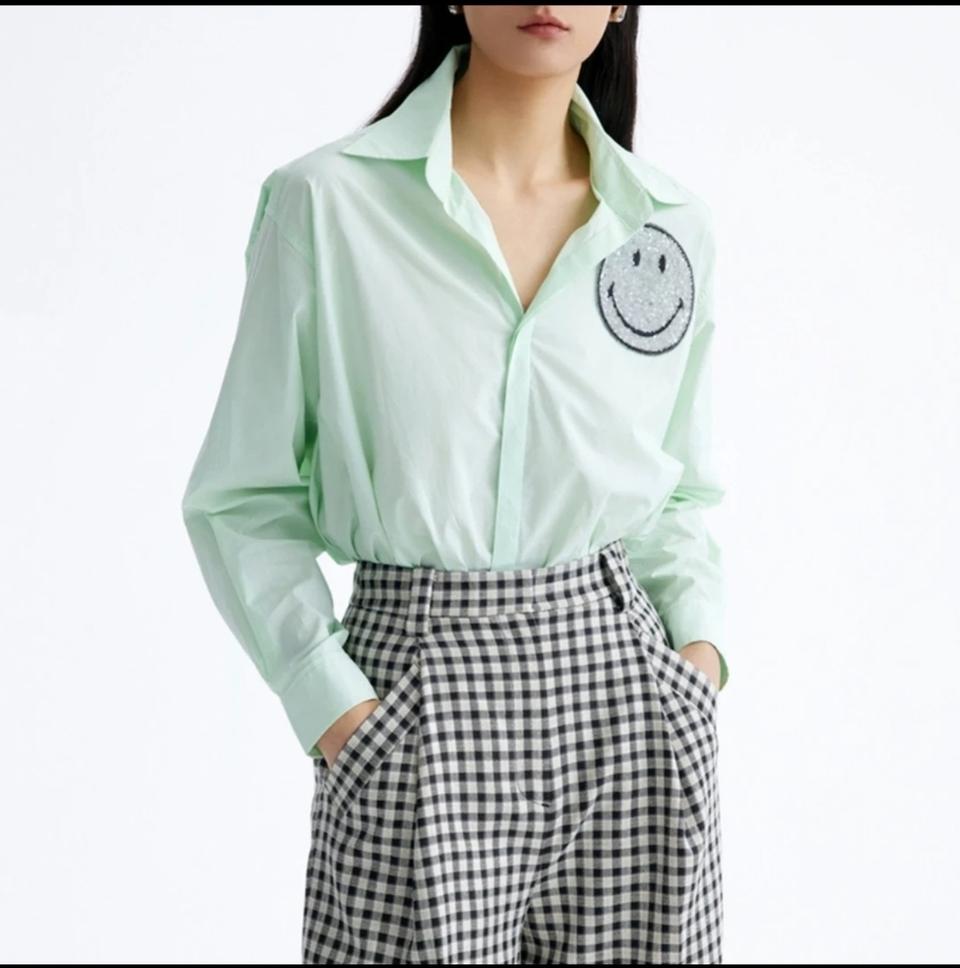 스마일 루즈핏 셔츠(프리사이즈)