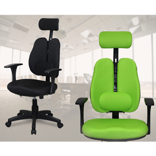 코비 듀얼 요추의자 (블랙, 그린, 블루, 오렌지)