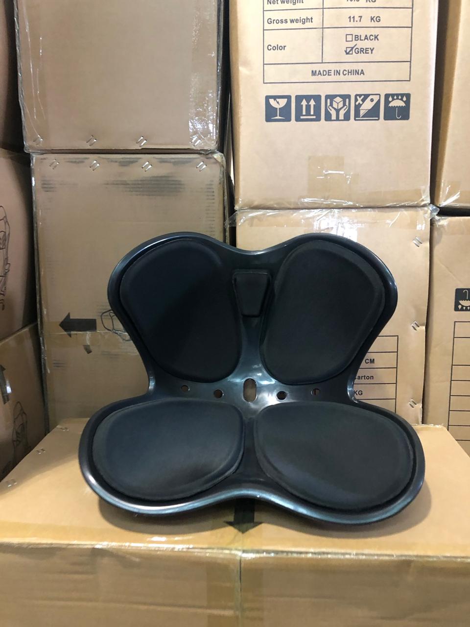 자세교정 보조의자 블랙 레드