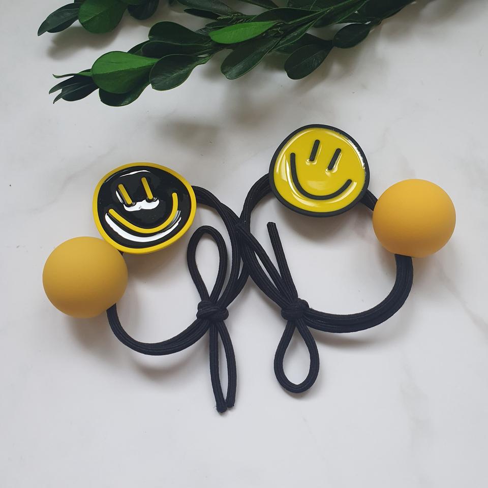 옐로우볼 스마일헤어끈