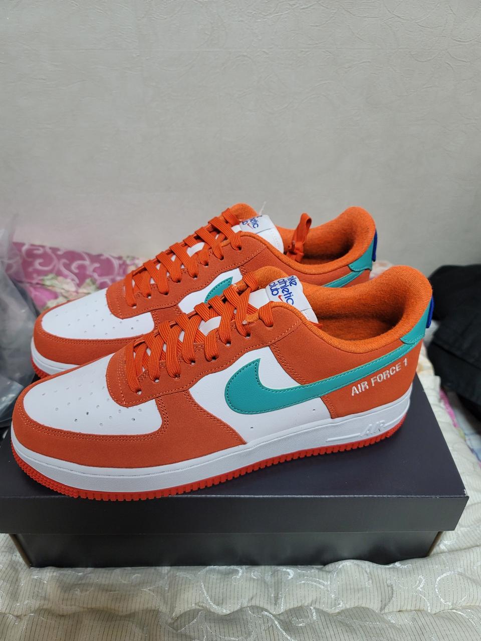 나이키 에어포스1 07 LV8 애슬레틱 클럽러쉬 오렌지 워시드 틸 당근