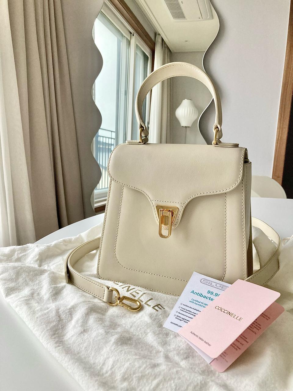 급처가)5회미만착용) 코치넬레 토트백 아이보리