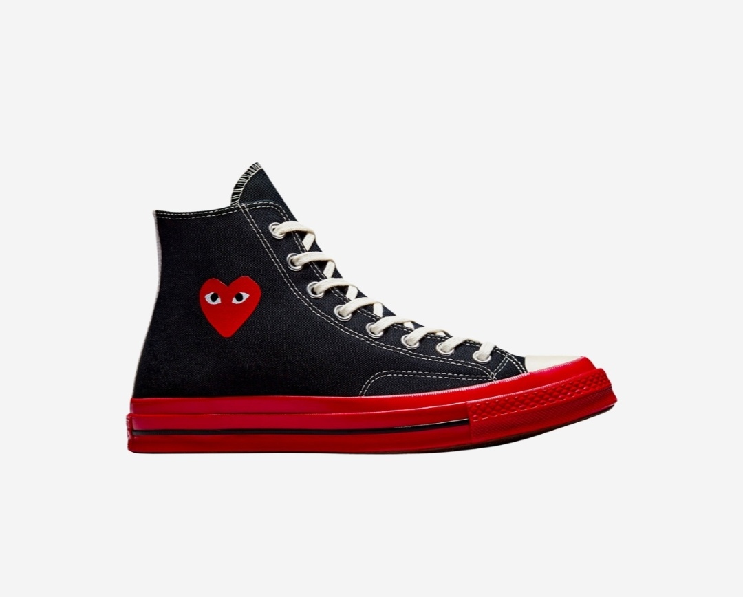 컨버스 x 플레이 꼼데가르송 척 70 하이블랙 (새제품)