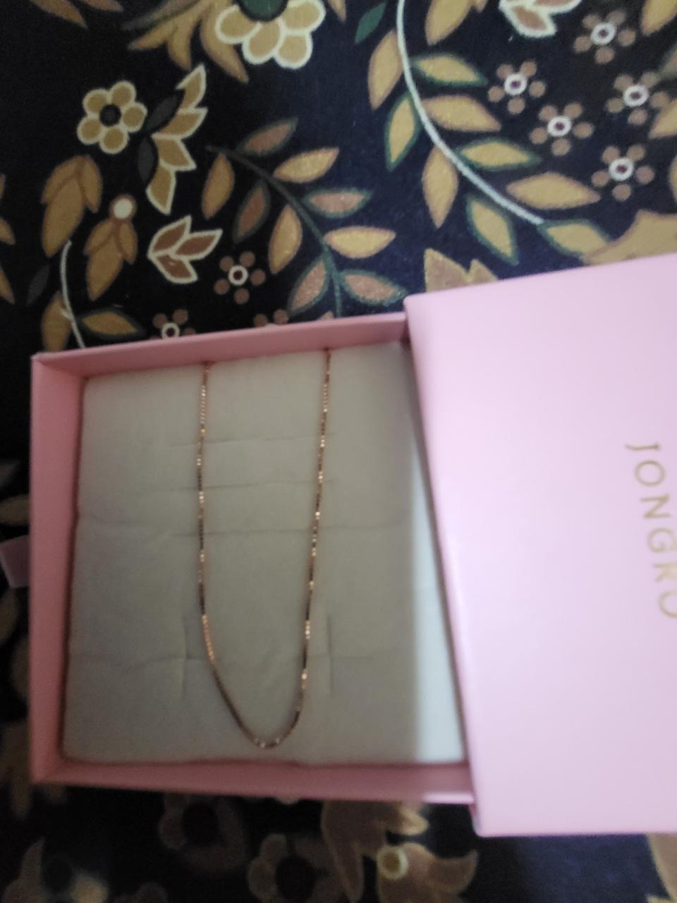 14k로즈골드박스체인목걸이