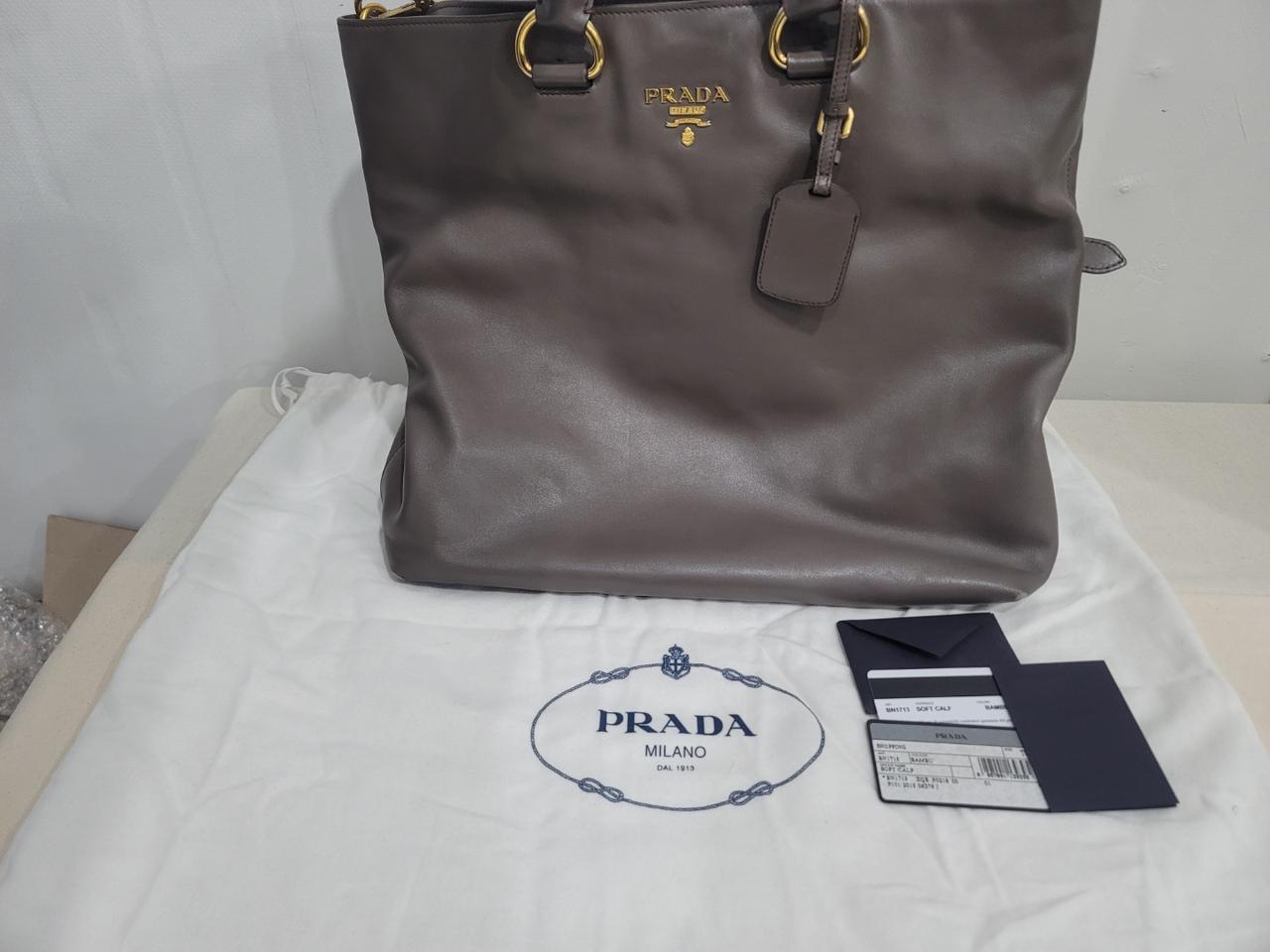 프라다 미란다커 토트&숄더 2way백