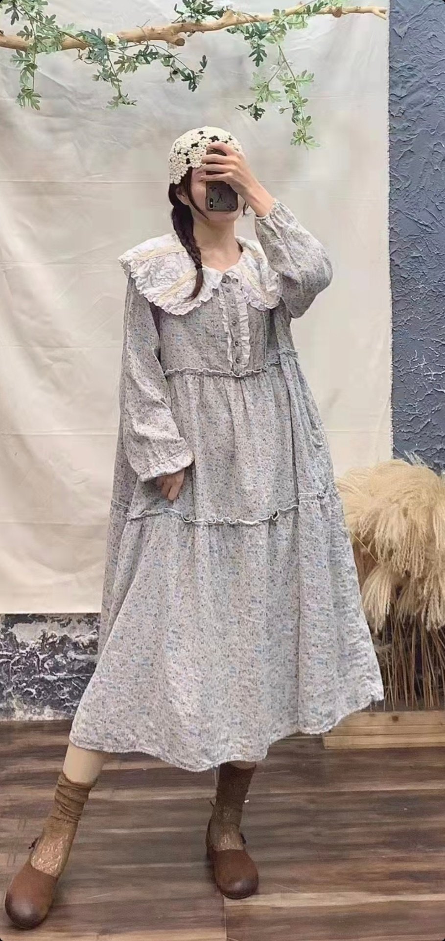 ✔ 카라 면 원피스