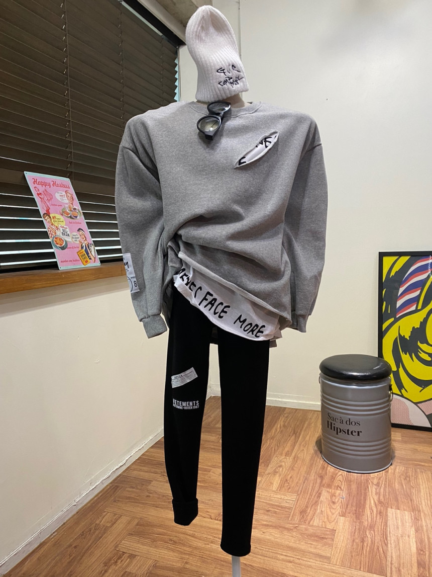 라벨패치 기모 하이레깅스 [블랙]