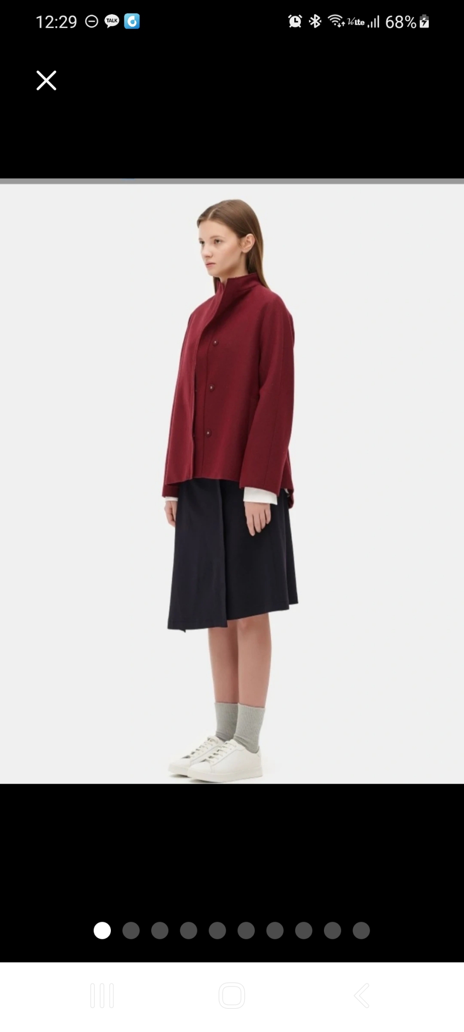 빈폴레이디 버건디 아우터 자켓 95사이즈