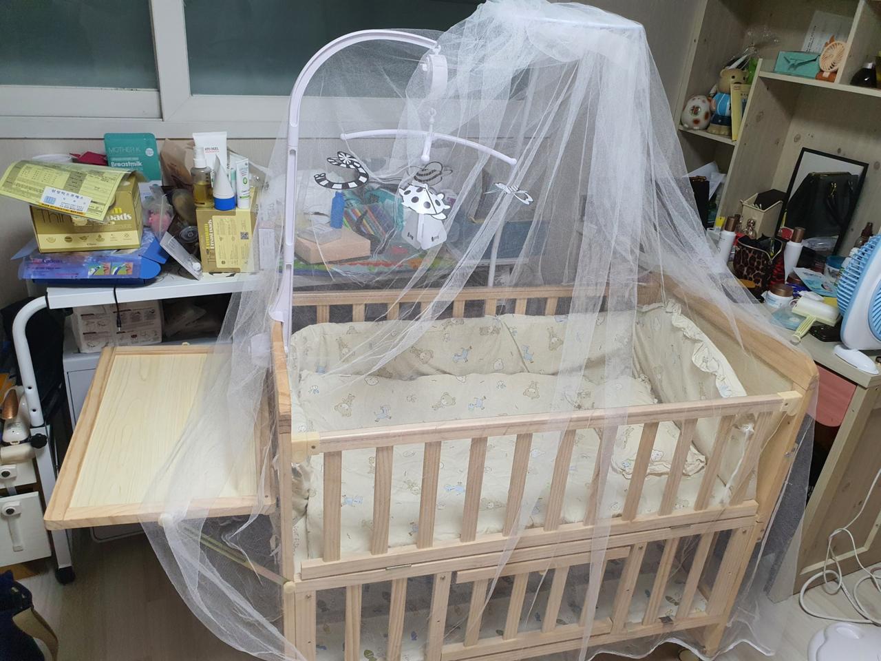 ★☆벨라 아기침대+침구류 2세트 한번도 사용안한 새상품 원가판매ㅠ☆★