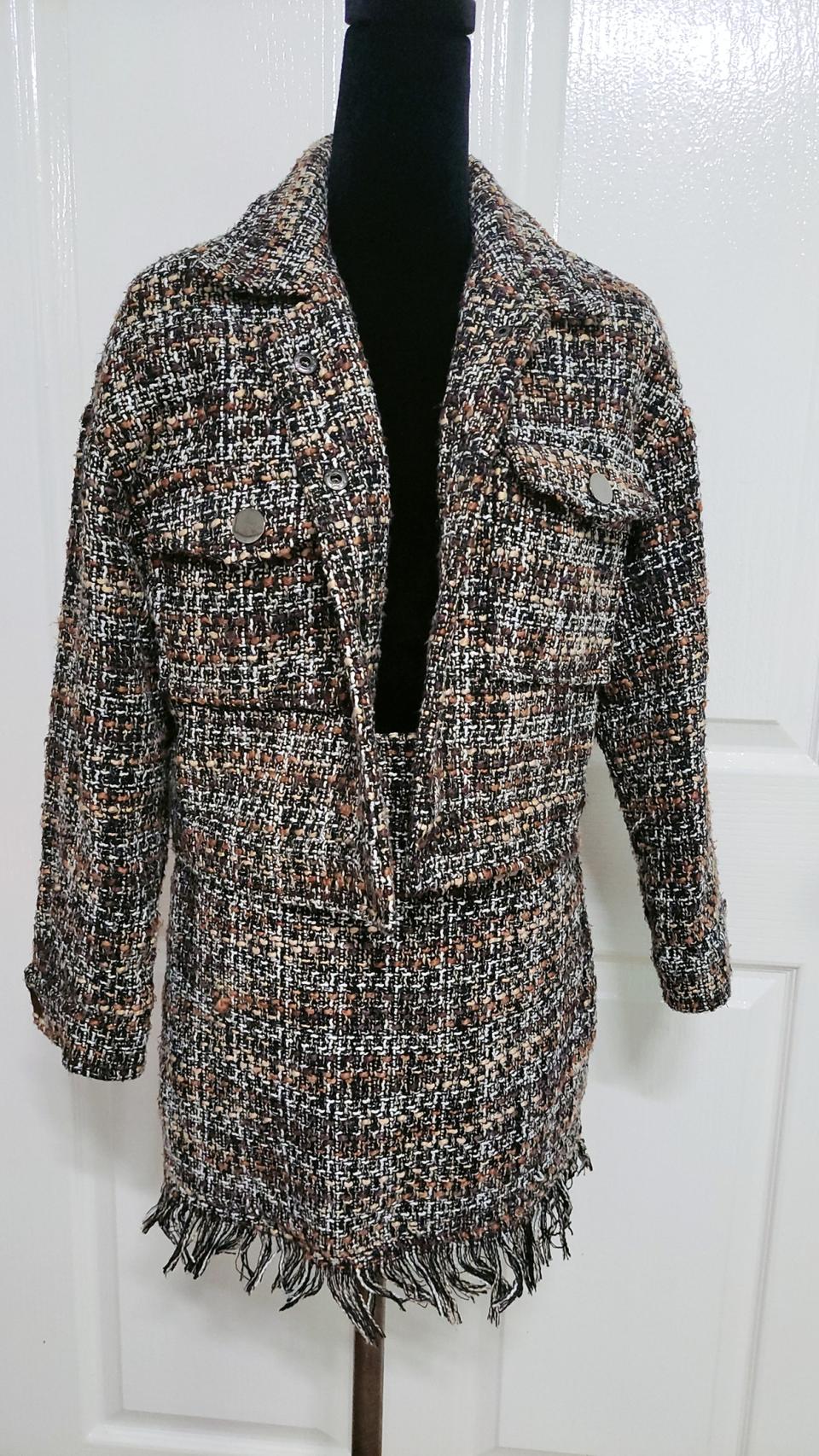 트위드 미니 투피스 세트