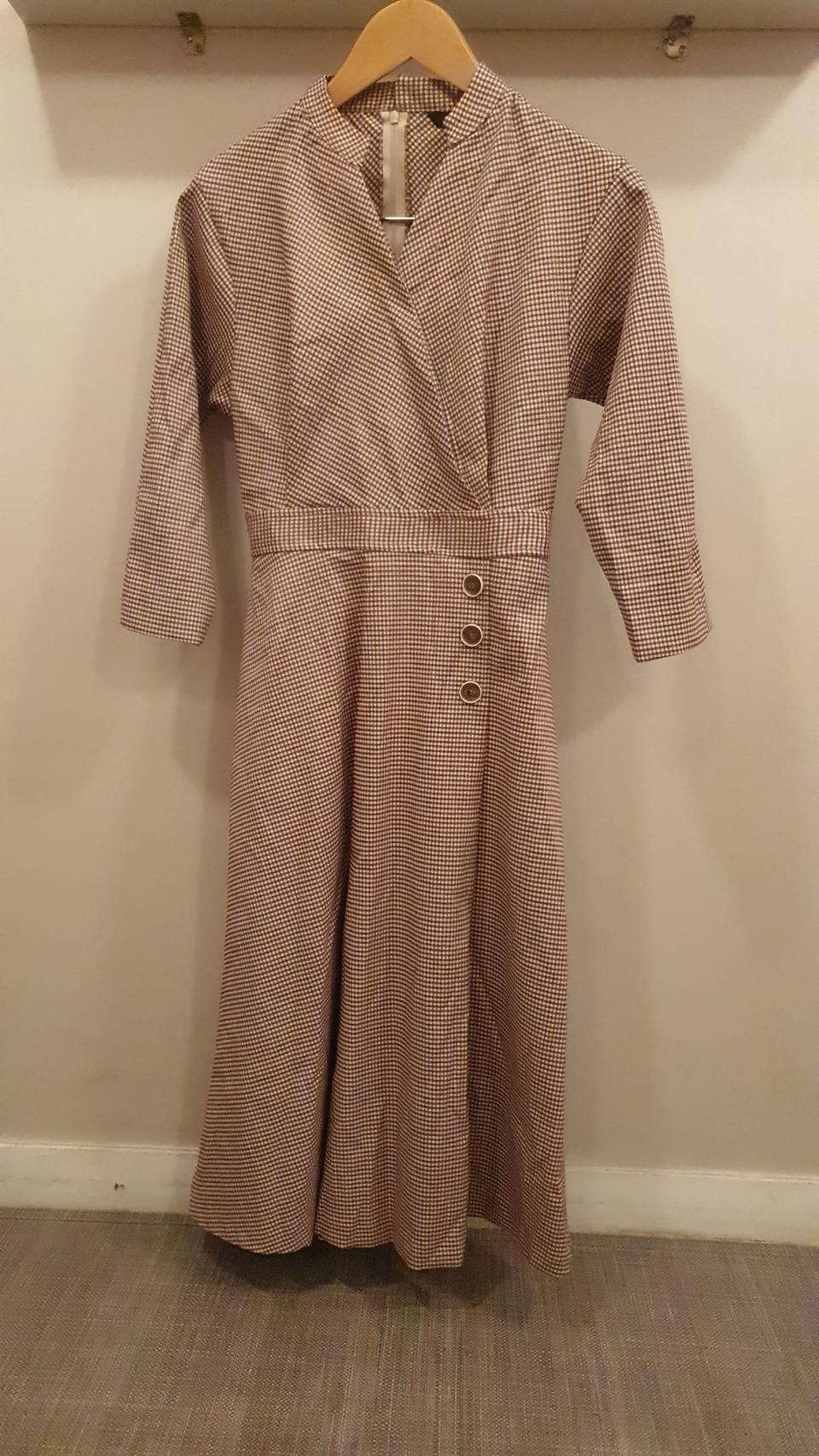 55.체크롱원피스