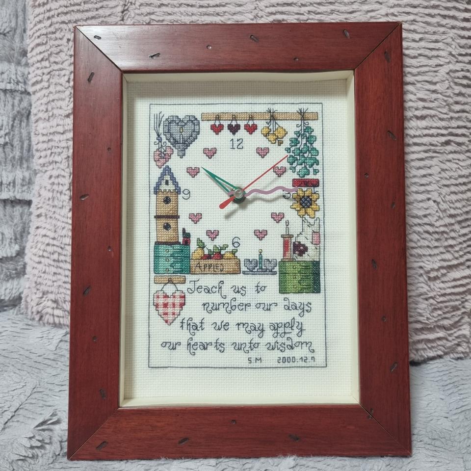 정성가득 십자수 시계액자