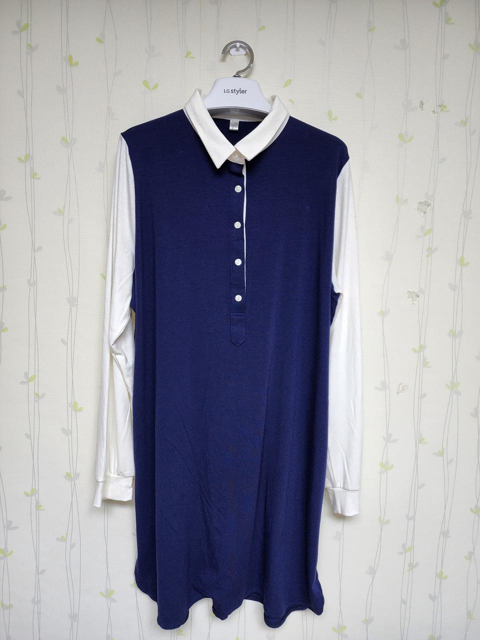 ❤ 배색 셔츠 원피스 새상품 (~99까지가능) 빅사이즈 큰옷 임산부 임부