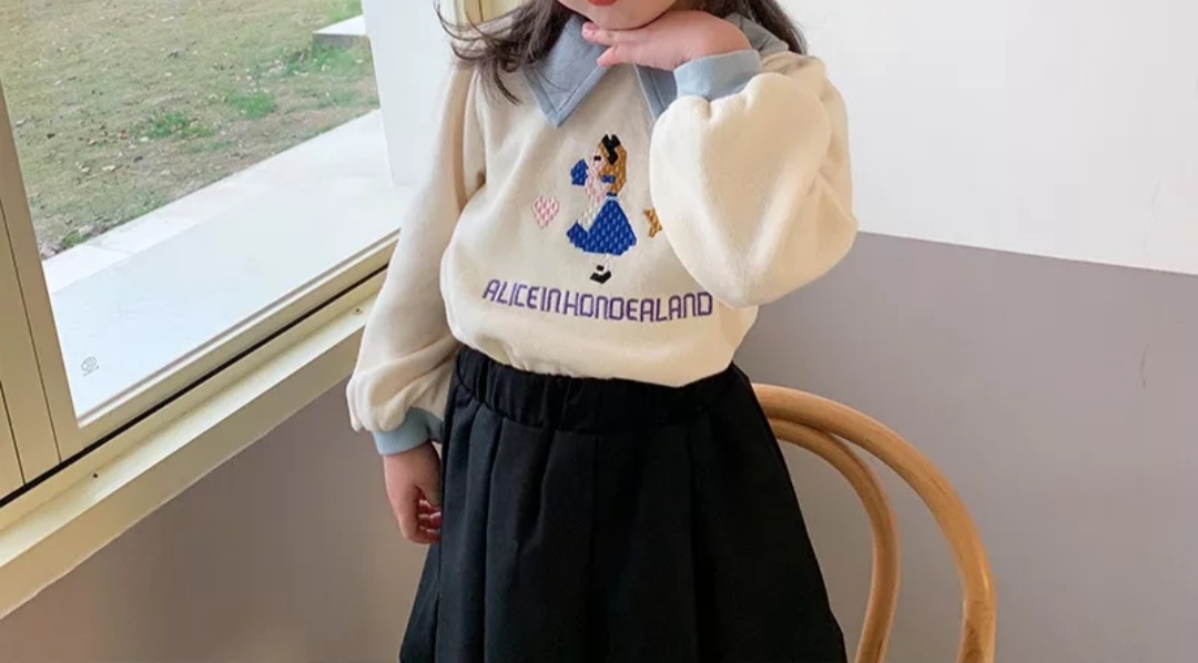 유아동) 앨리스 카라 티셔츠