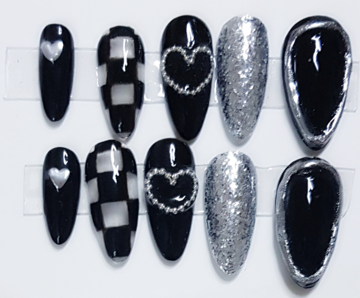 실버하투덩어리 수제네일팁