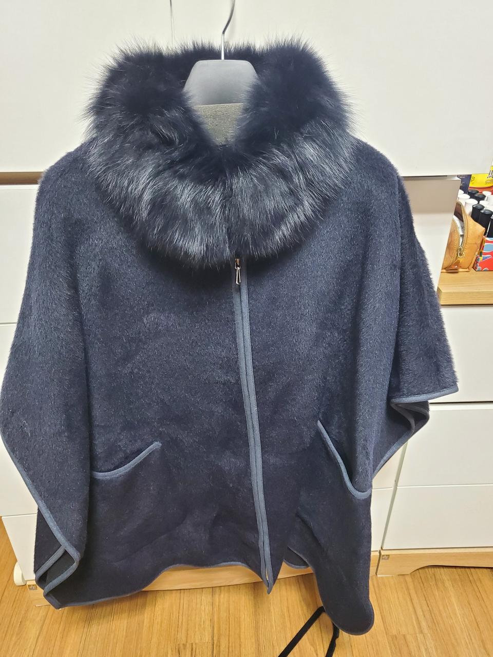 망토식여성코트