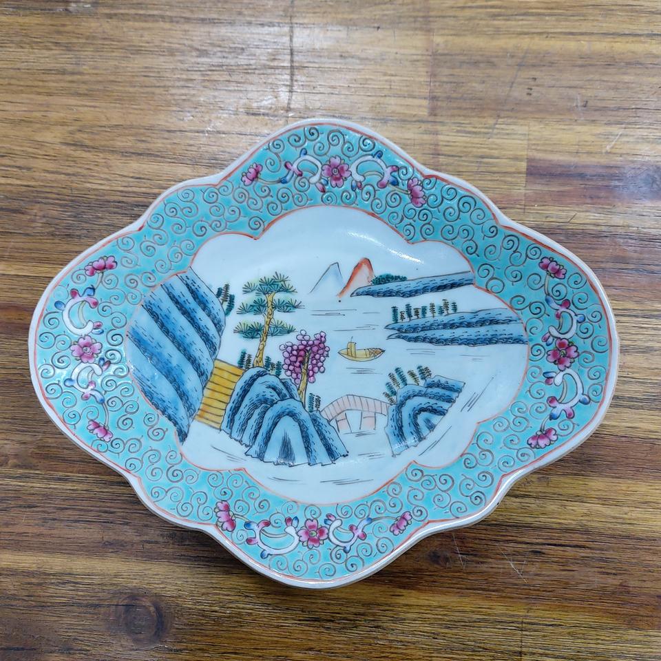 중국도자기 과일반