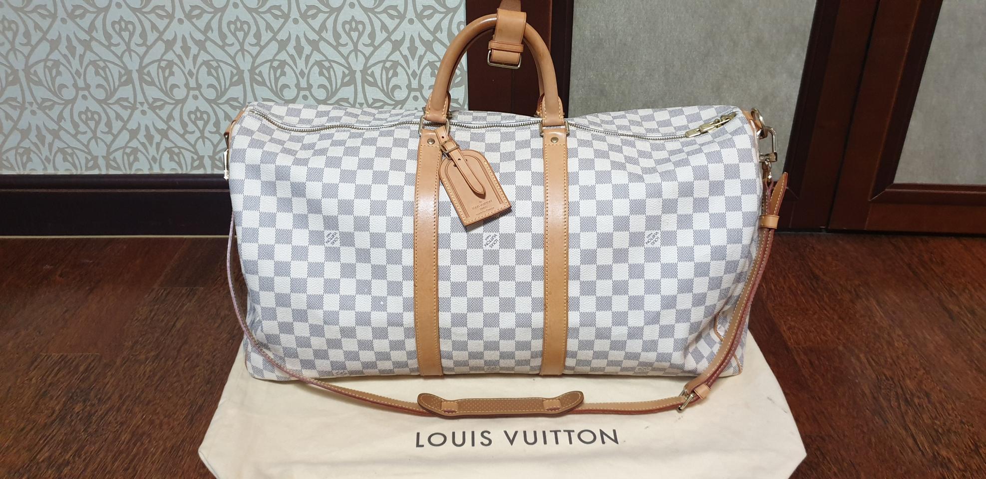 정품 루이비통 다미에아주르 반둘리에55