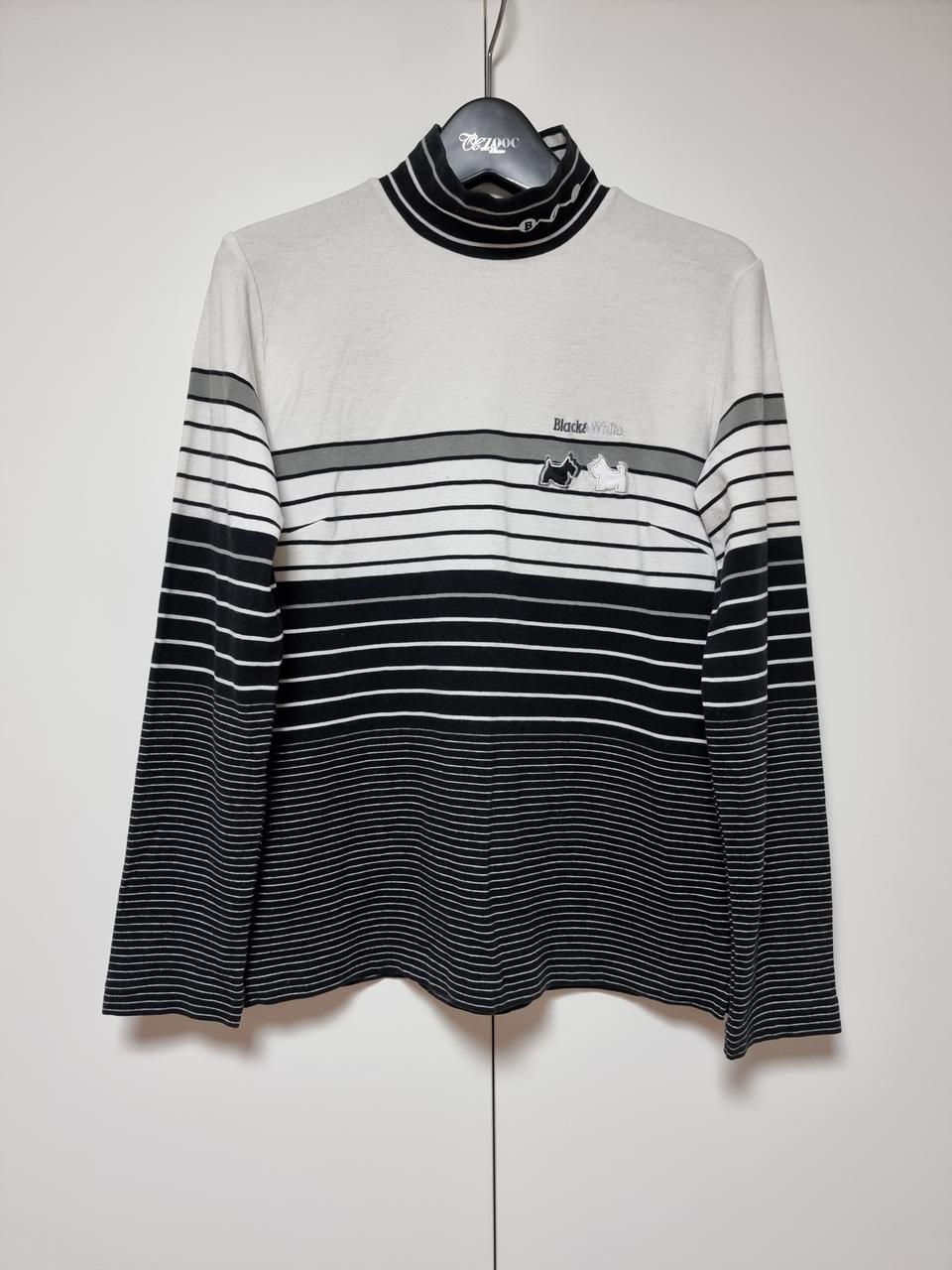 골프 스판티셔츠 블랙&화이트