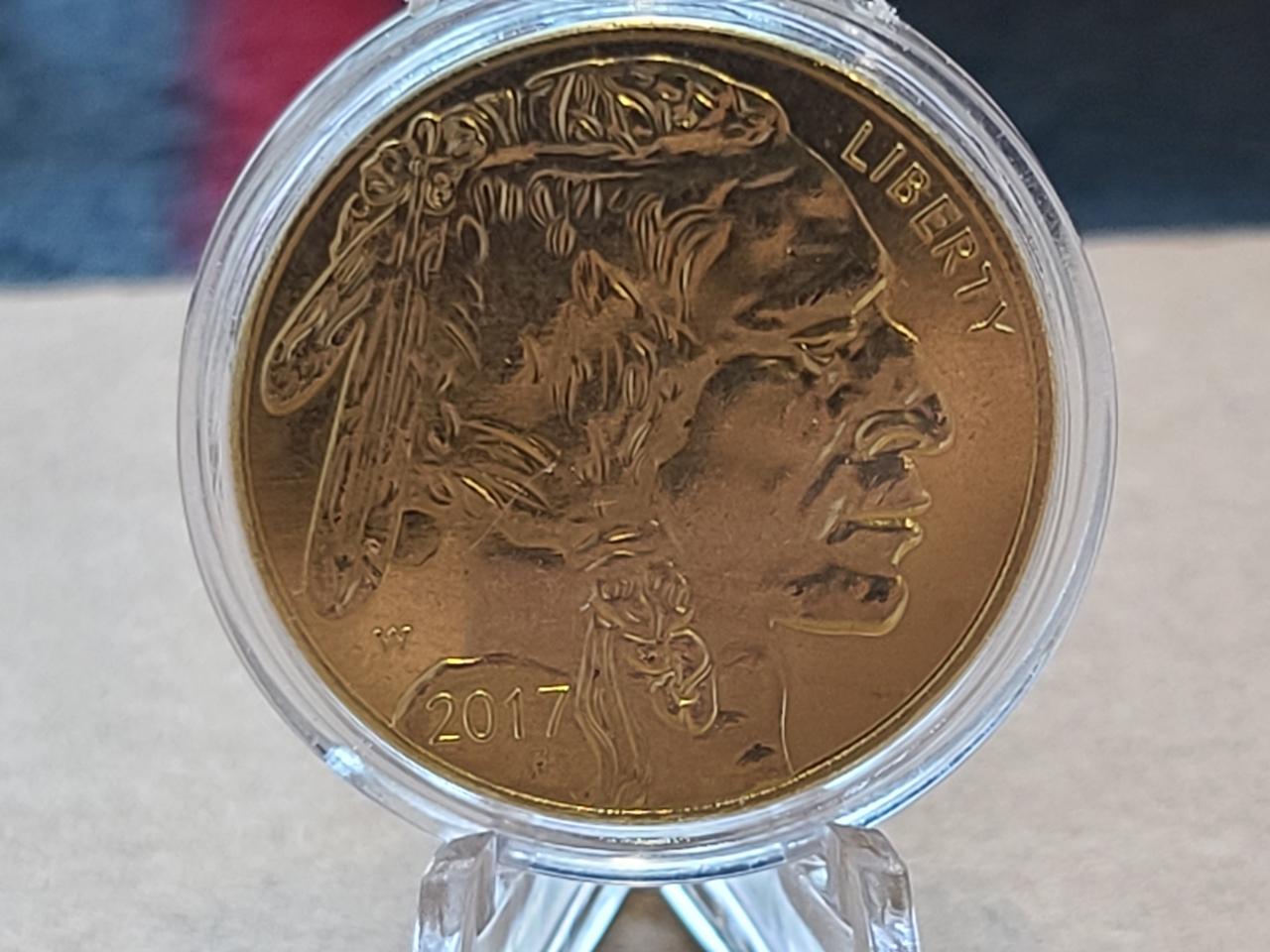 급처분,미국 버펄로 2017F W 50달러 금화 판매, 그레이딩 6천달러