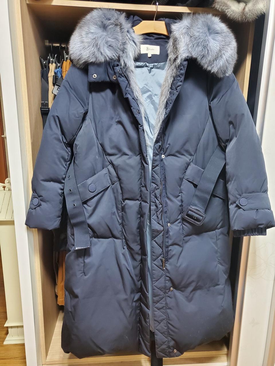 한겨울폭스다운여성롱코트