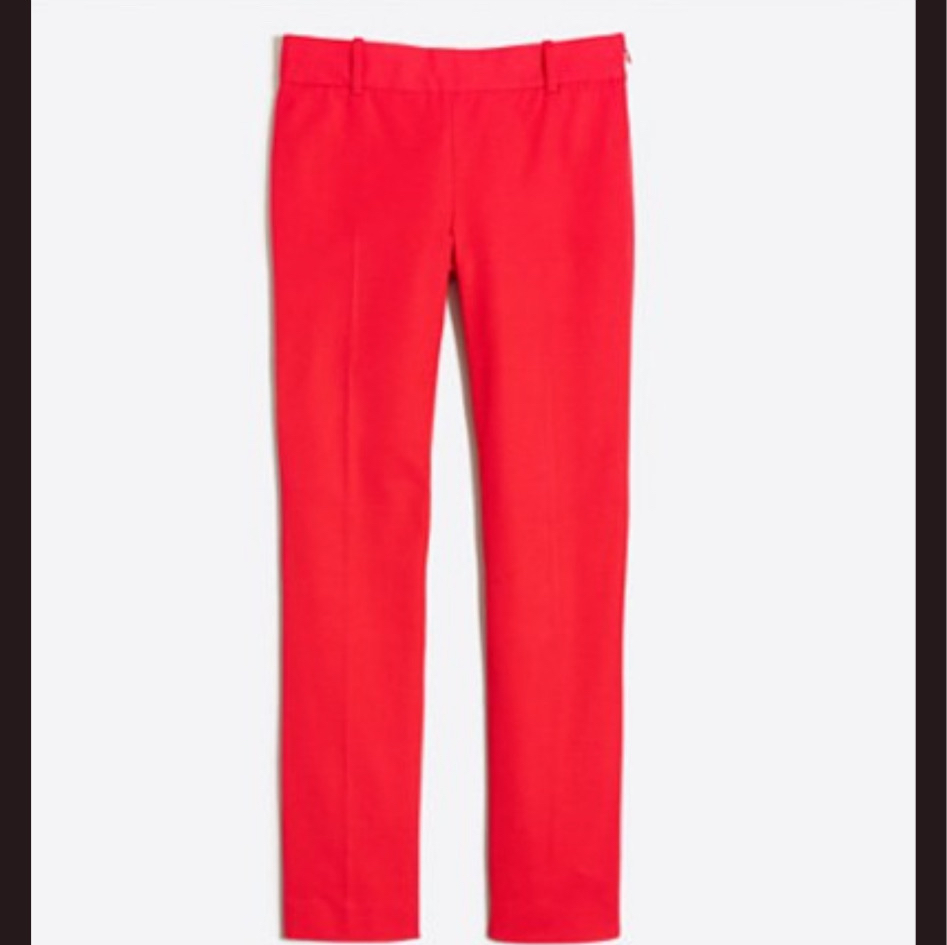 제이크루 스트레치 팬츠 레드