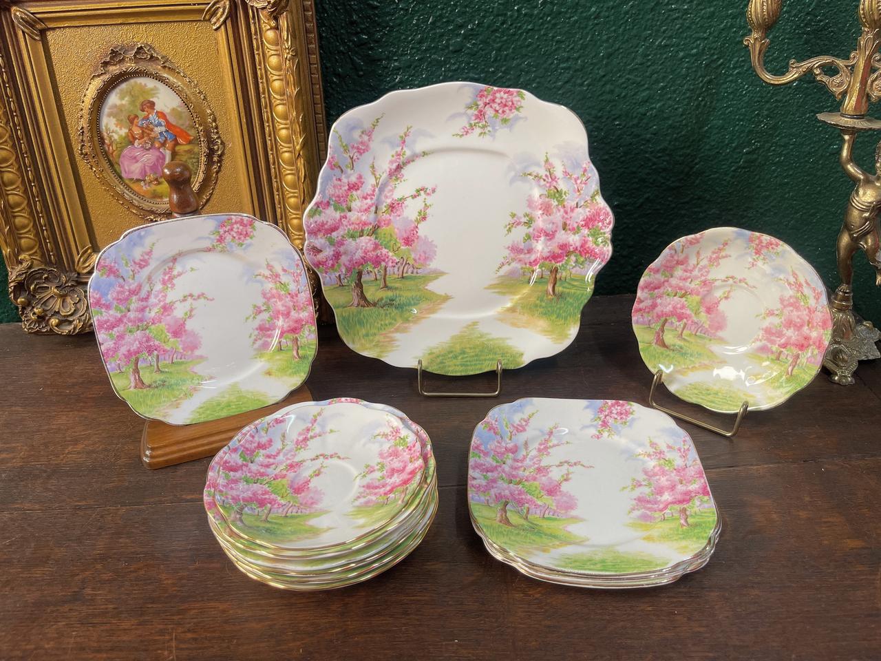 로얄알버트 블라썸타임 앤틱 접시