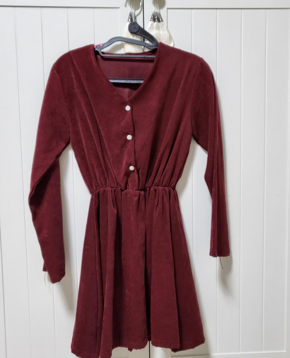 벨벳 미니원피스