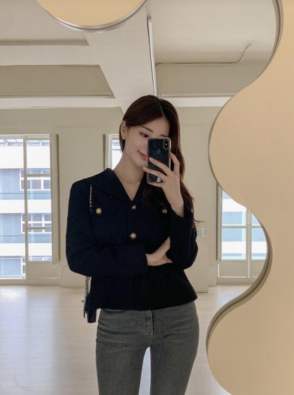 *새상품* 렌느 돌체 트위드 자켓