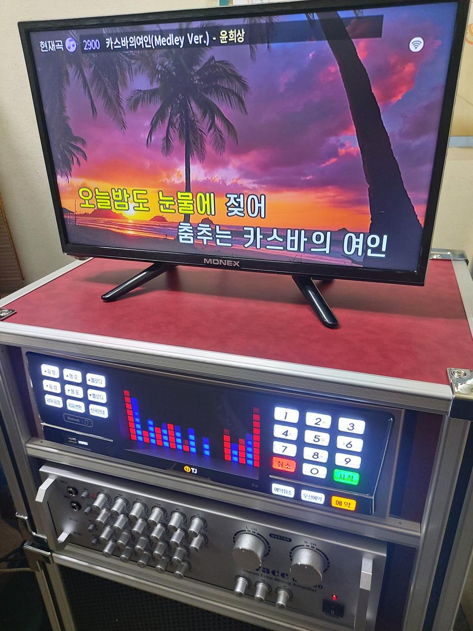 신품tj미디어노래방기계셋트앰프스피커