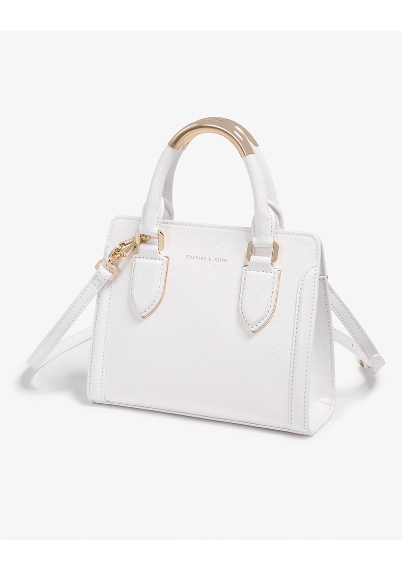 찰스앤키스 화이트 미니 숄더크로스백