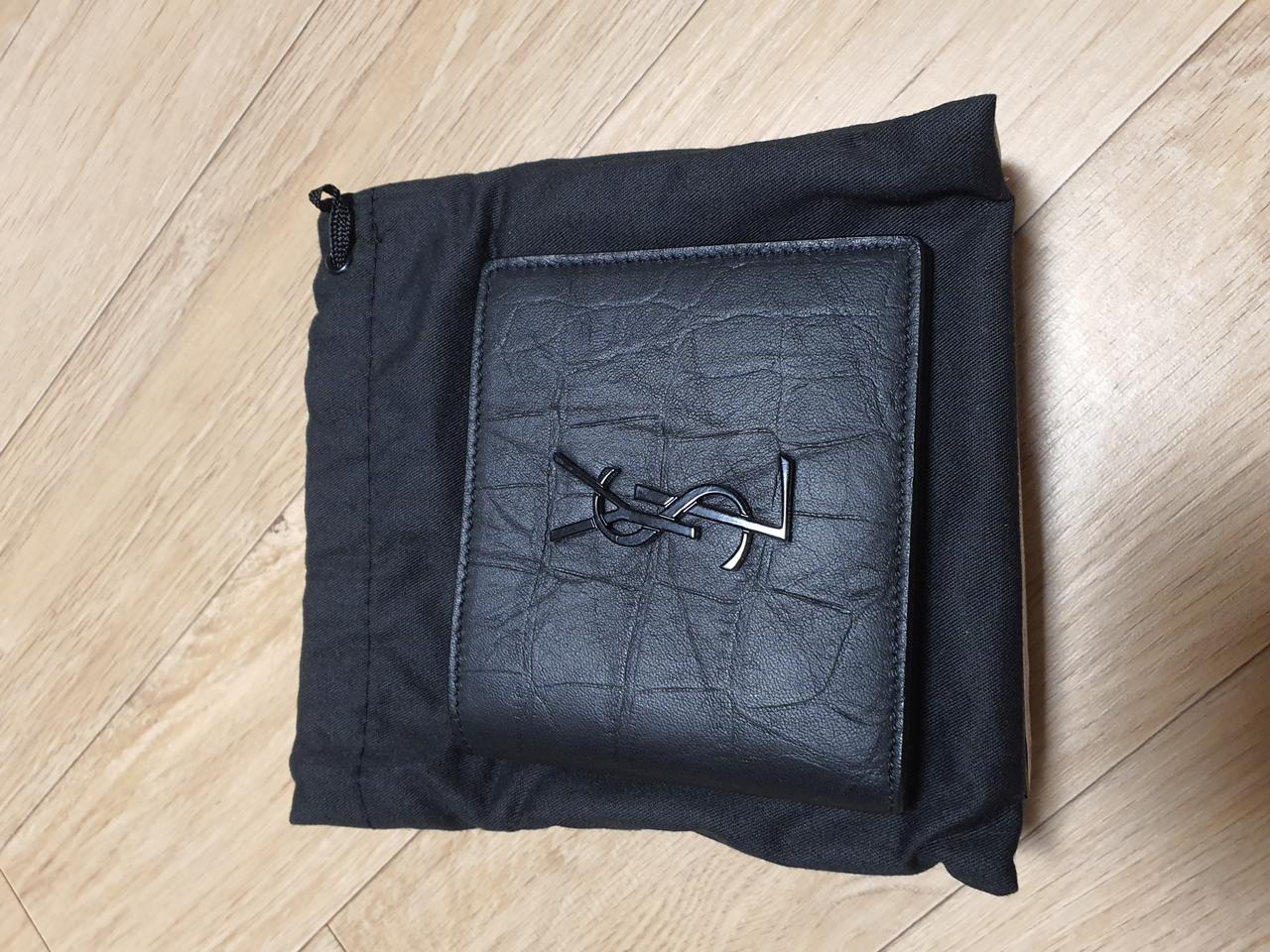 생로랑 크로커 남성 반지갑 453276 C9HOU 1000 BLACK