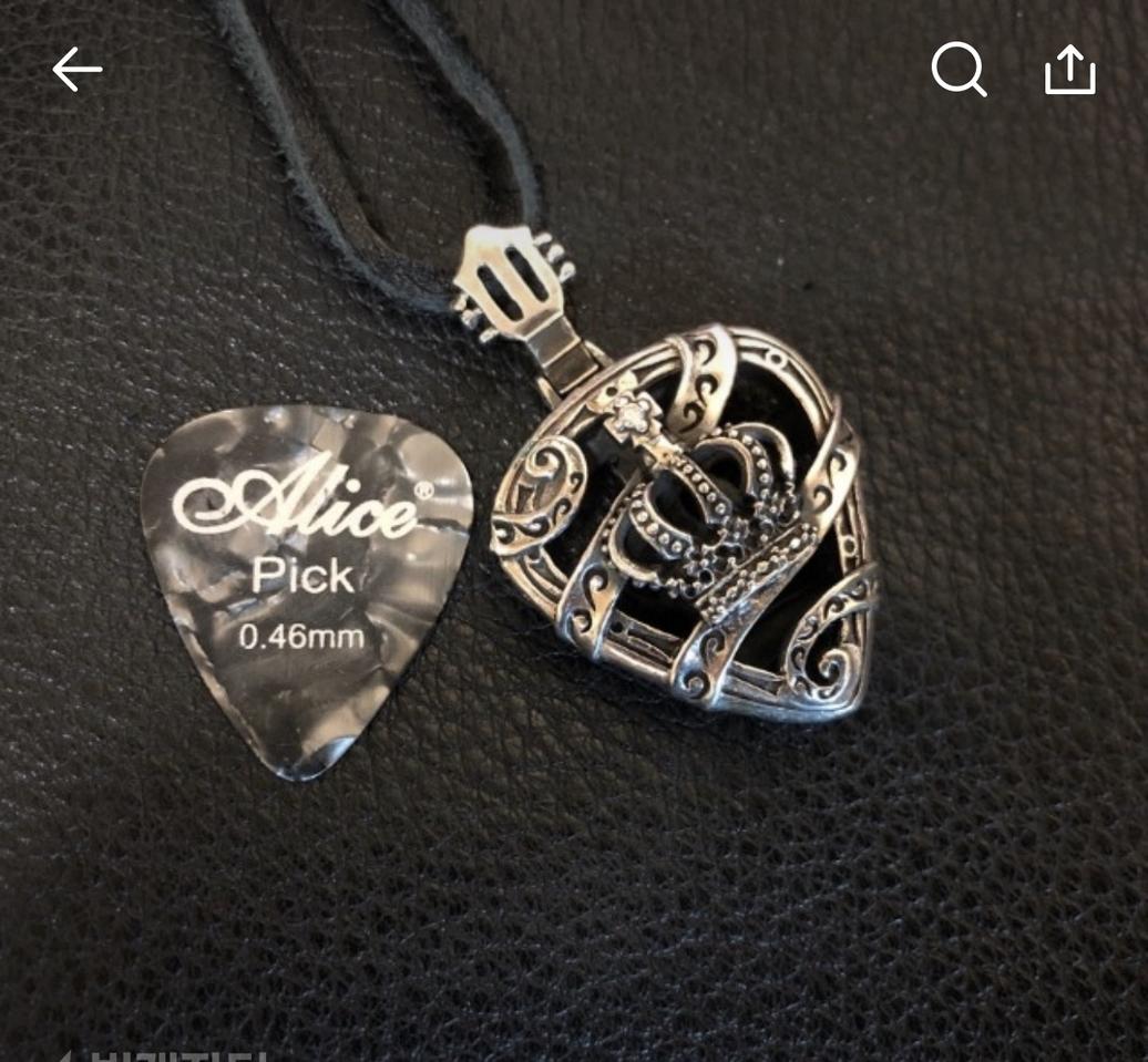 기타 피크 목걸이 실버 목걸이 실용적