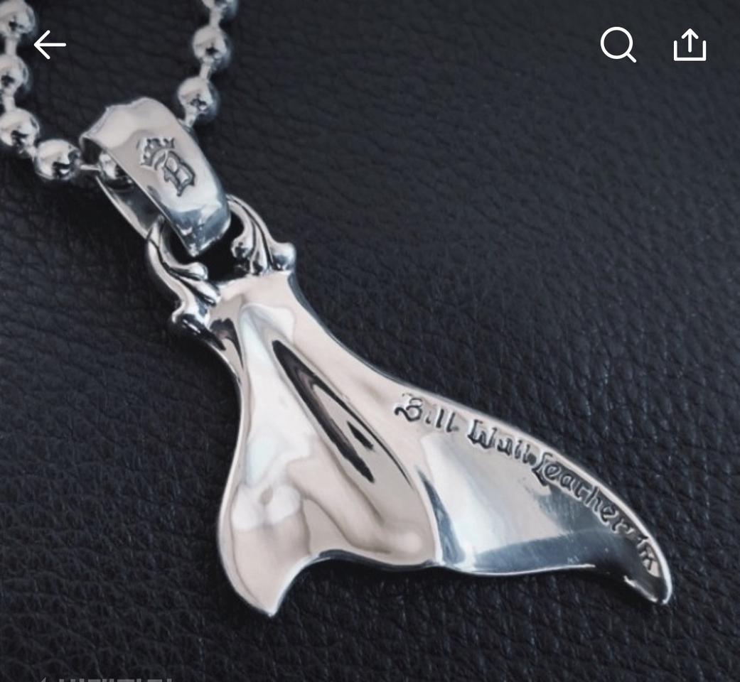 고래꼬리 실버 목걸이