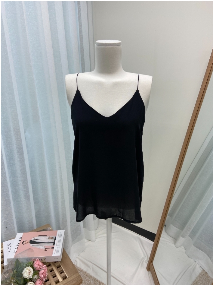 뷔스티에 실크 이너 기본 나시티 블랙