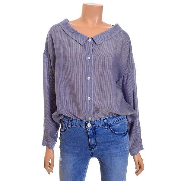 케네스레이디 네크라인 끈 블라우스