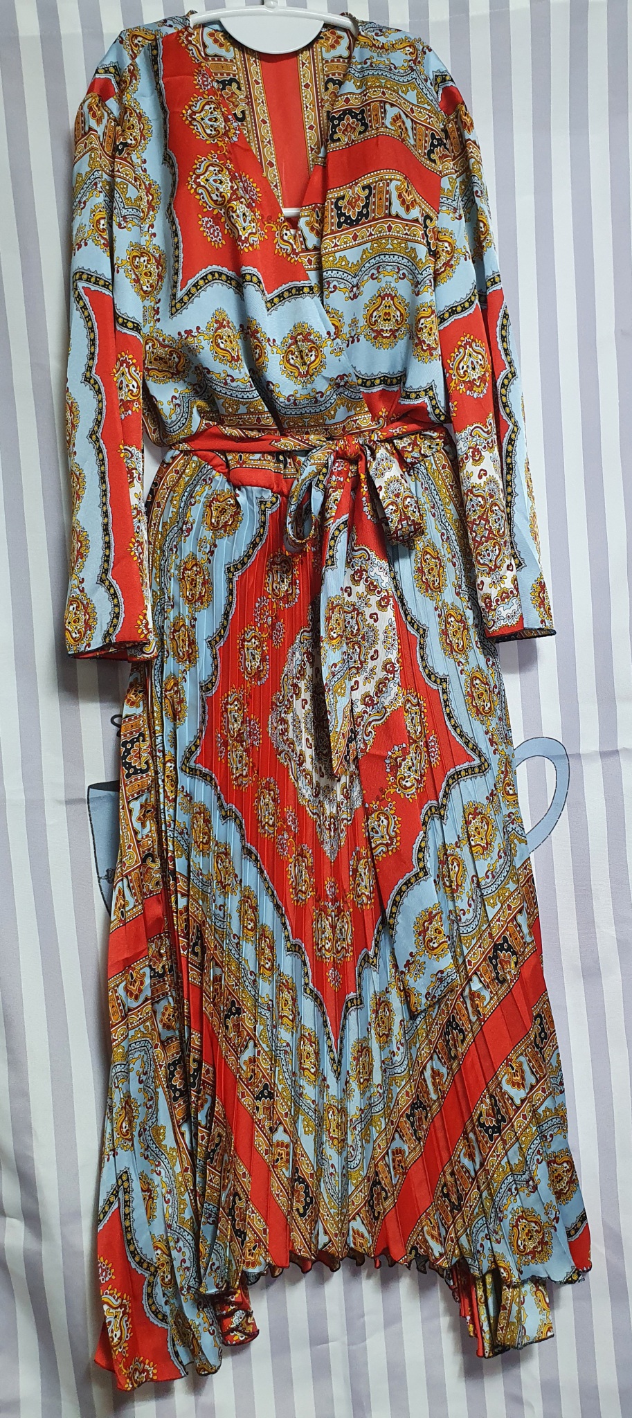 (거의새) 자라 페이즐리 플리츠원피스