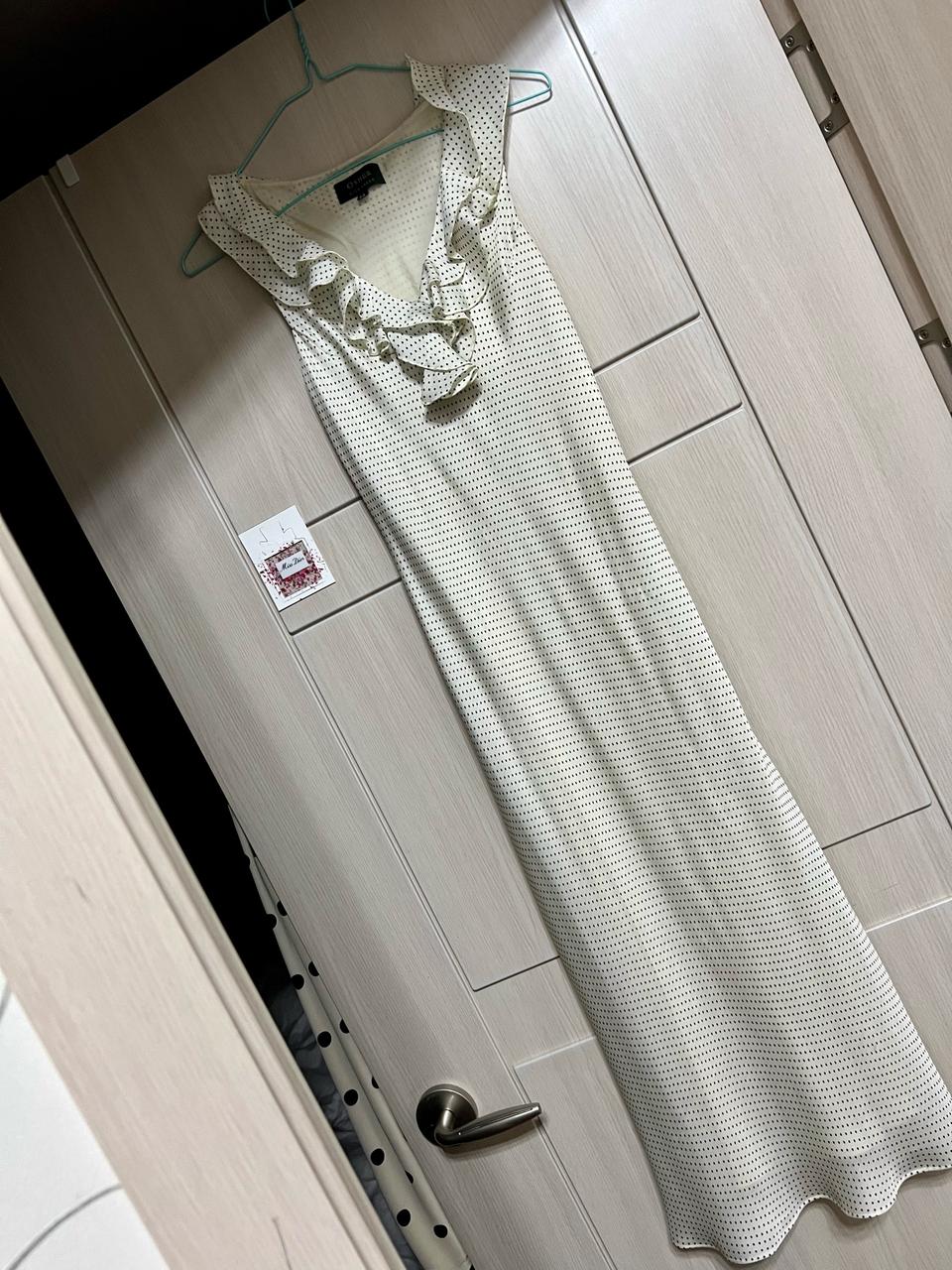 도트 실크100% 원피스 최종 초특가