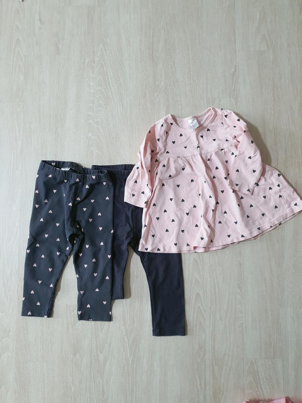 h&m 모이몰른 아기 유아 원피스 레깅스 일괄 9~12m 90 사이즈