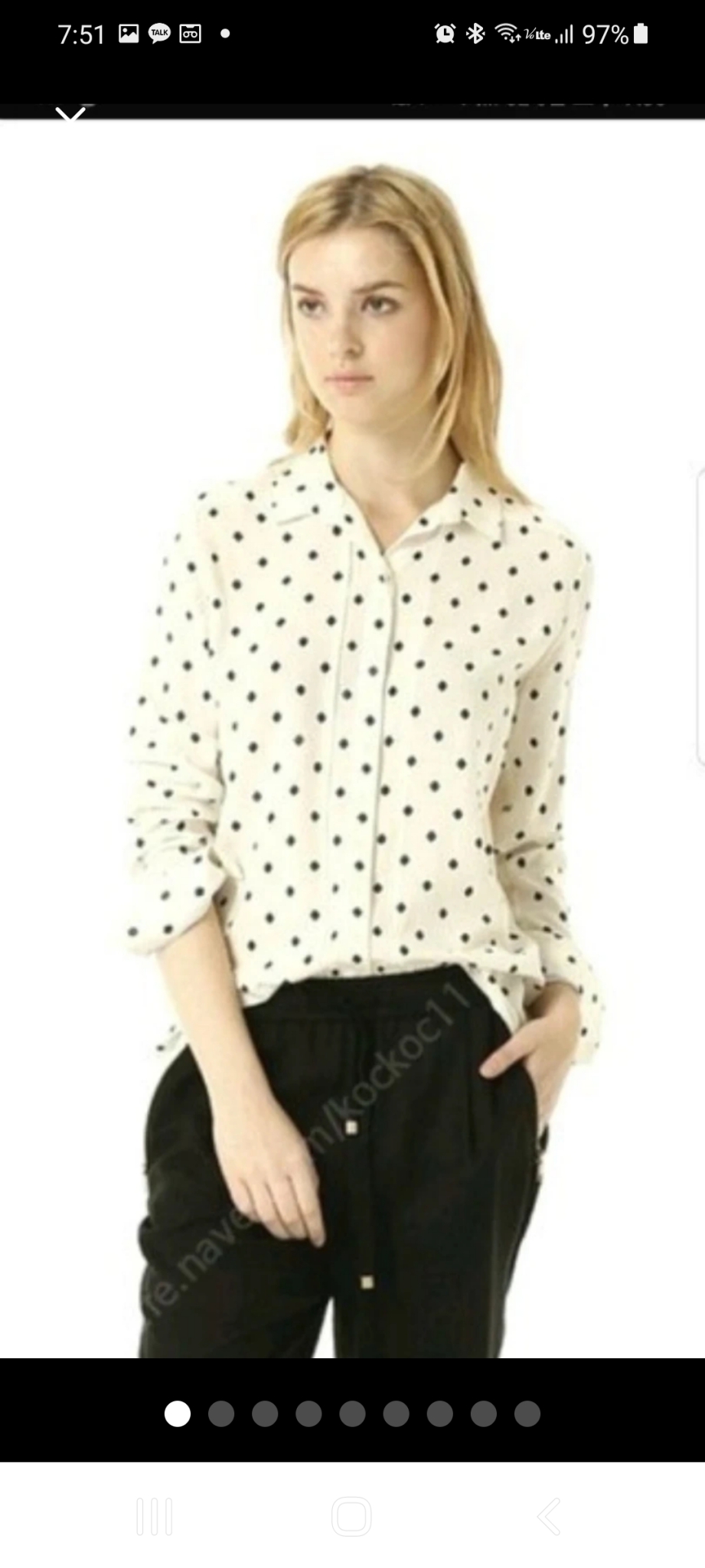 새상품 여성 빈폴레이디 블라우스 셔츠 남방  95(66)사이즈