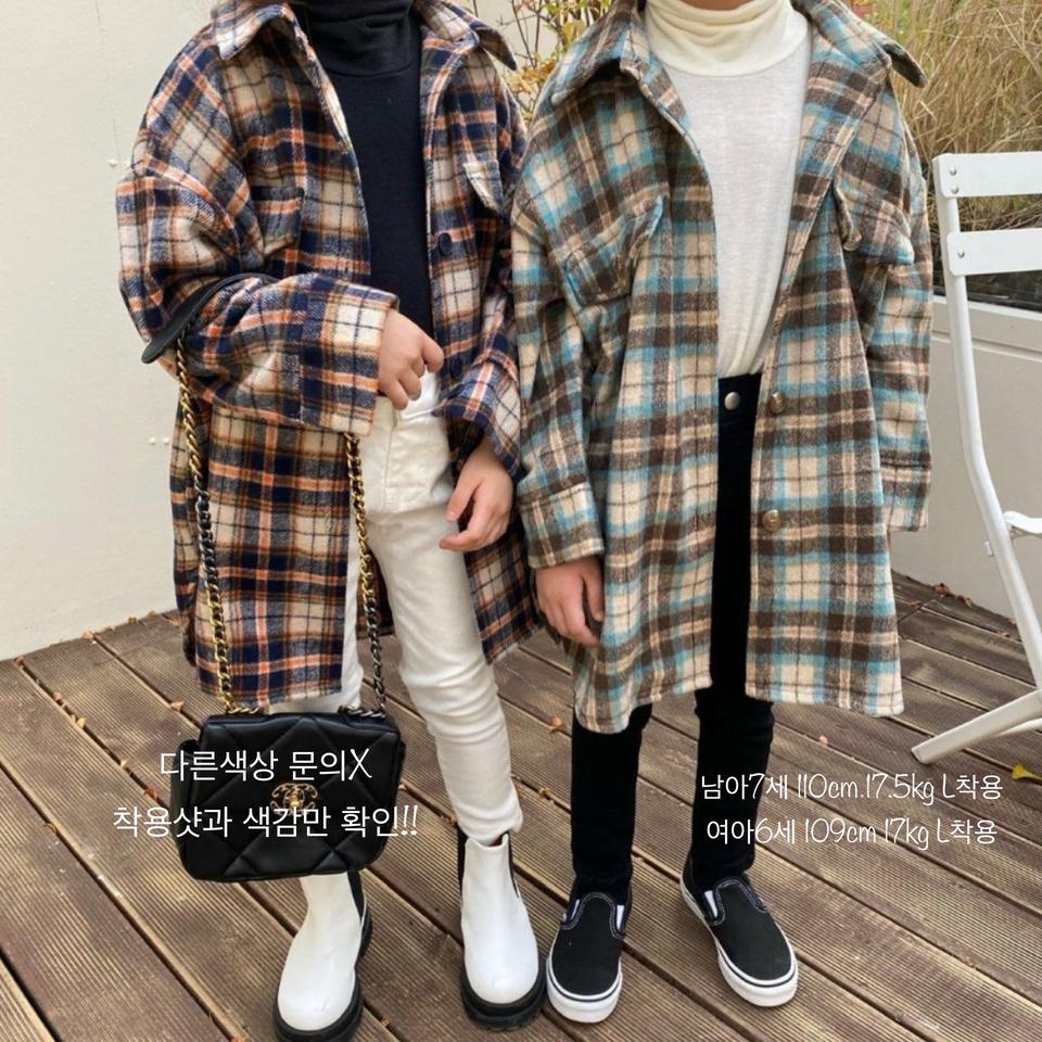 새상품(5호,가을겨울)아워 민트 겉기모 롱남방