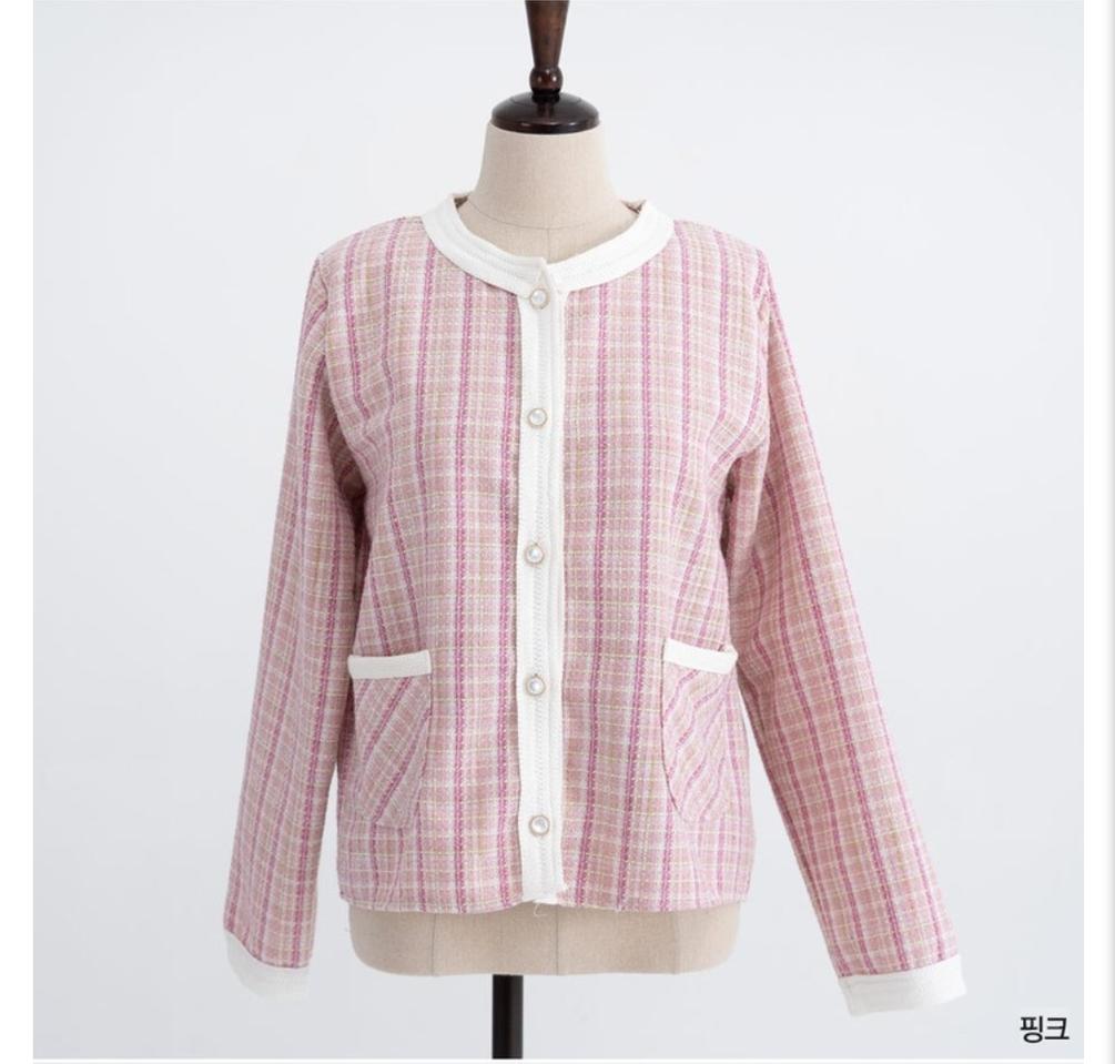 (새상품)트위드진주가디건/트위드자켓