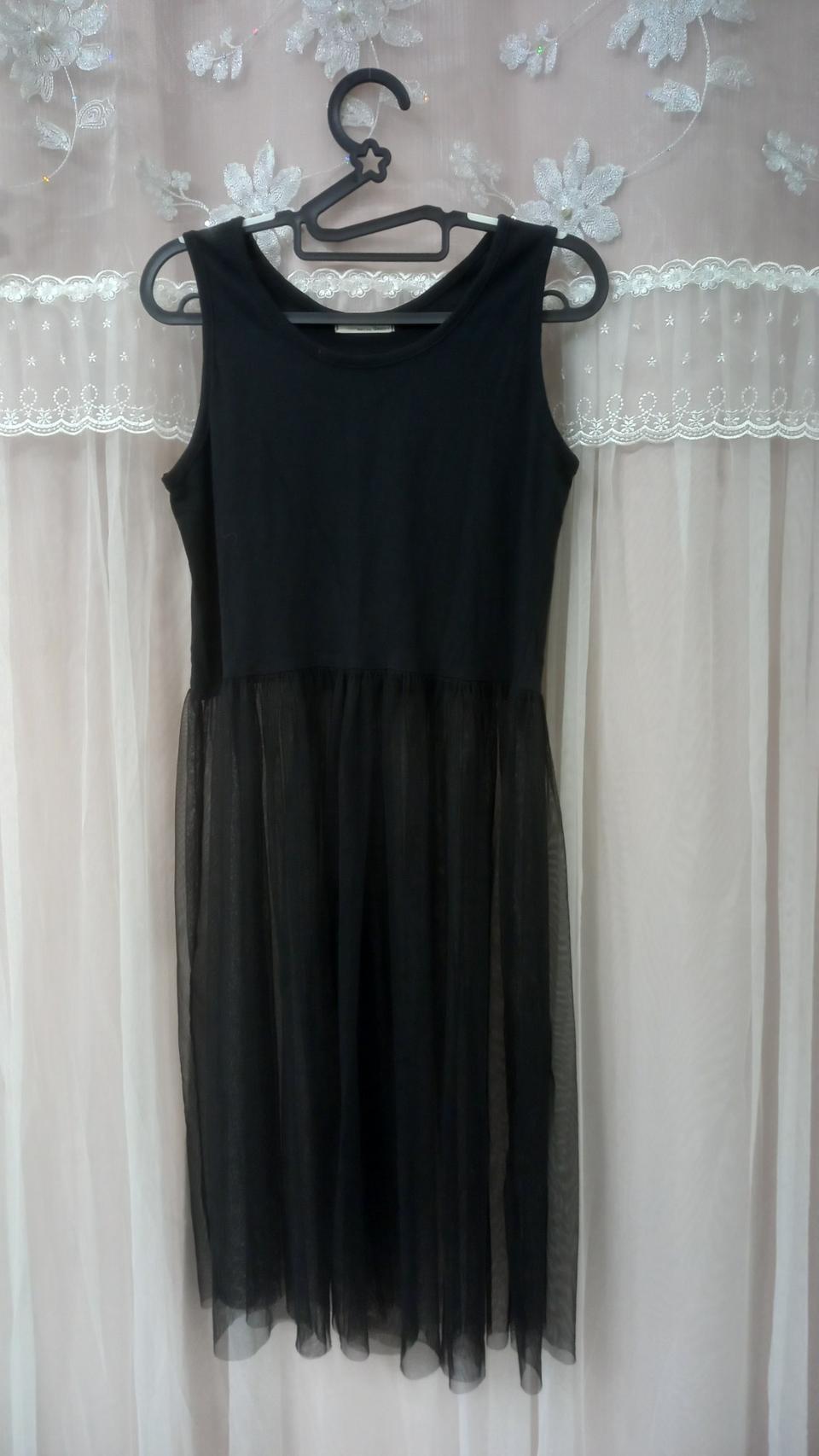 Genie 민소매시스루 주름 원피스거의새거