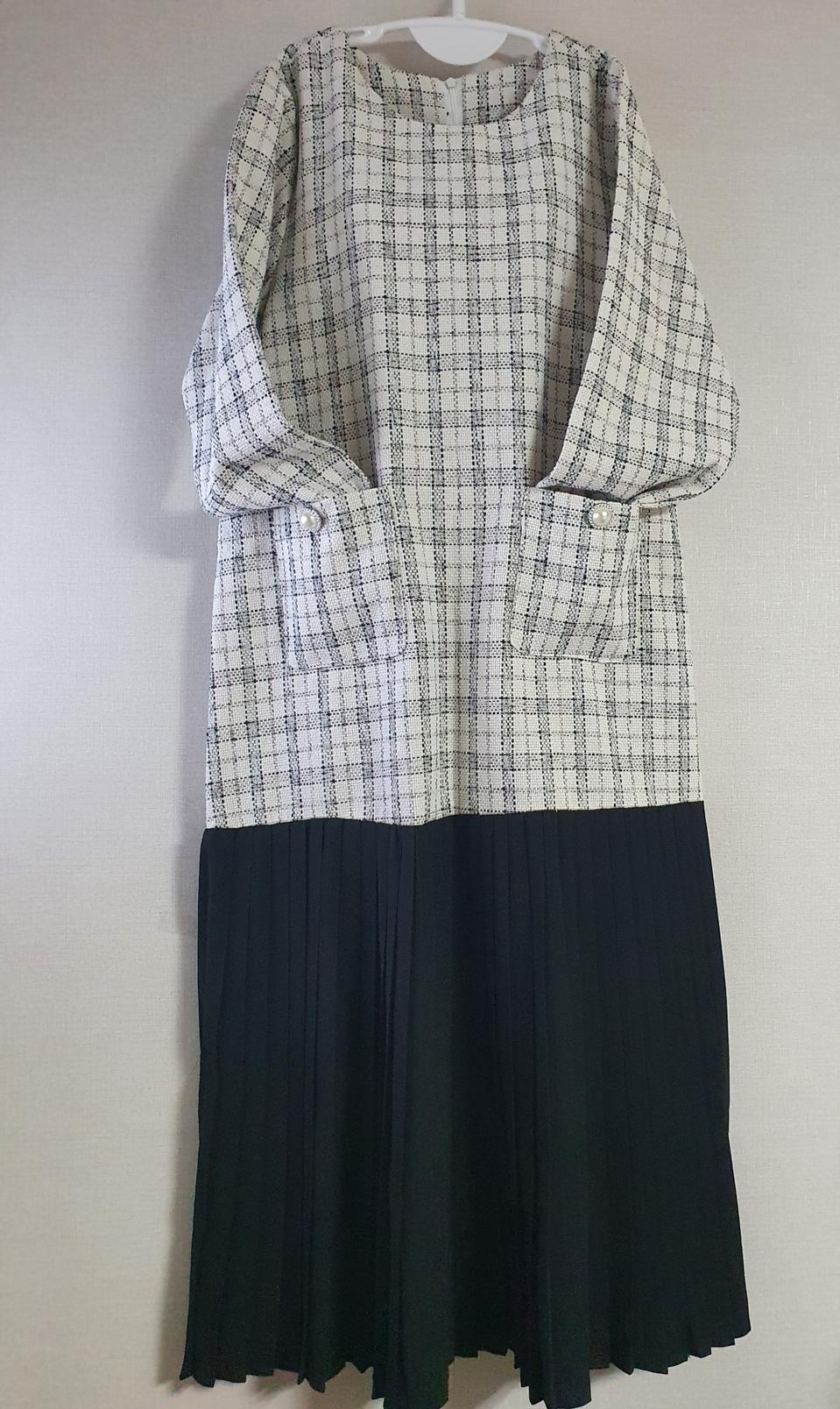 (새상품) 하단 플리츠 원피스